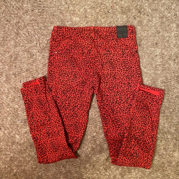 Zara Women’s Animal Print Mid Rise Skinny Jeans Size 4 - Picture 2 of 4